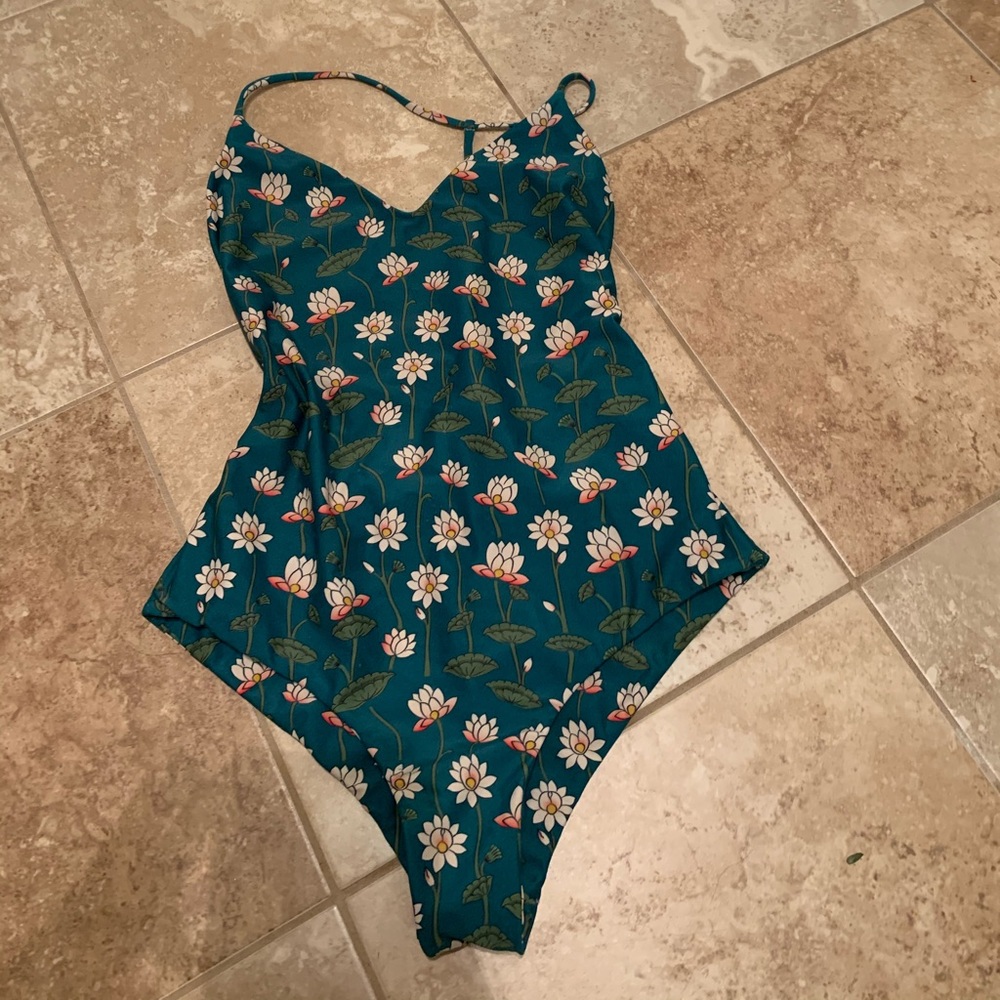 Benoa lotus pattern palms one piece